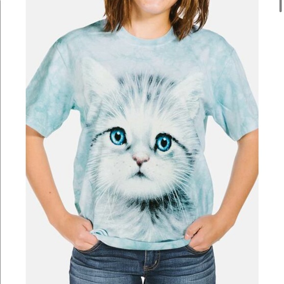 The Mountain Tops - THE MOUNTAIN- Blue Eyed Kitten Unisex T-Shirt Tie Dye